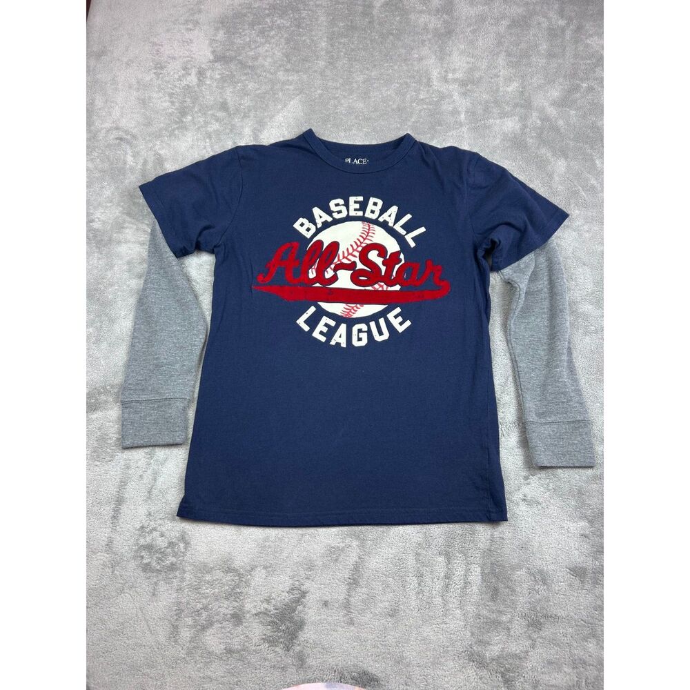 The Children’s Place Boys L 10/12 Baseball All Star Layered Long Sleeve Shirt